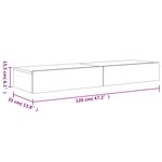 vidaXL Meubles TV avec lumières LED 2 Pièces gris béton 60x35x15 5 cm