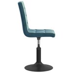 vidaXL Chaises pivotantes à manger lot de 6 bleu velours