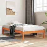 vidaXL Lit de jour sans matelas cire marron 90x190 cm bois pin massif