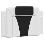 vidaXL Cadre de lit avec LED sans matelas blanc et noir 90x190 cm