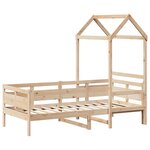 vidaXL Lit de jour avec toit 90x200 cm bois de pin massif