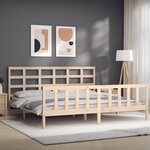 vidaXL Cadre de lit sans matelas bois de pin massif