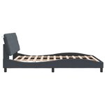vidaXL Cadre de lit avec lumières LED gris foncé 160x200 cm velours