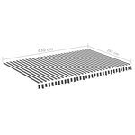 vidaXL Tissu de remplacement pour auvent Anthracite et blanc 4 5x3 m