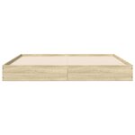 vidaXL Cadre de lit sans matelas chêne sonoma 140x200 cm