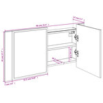 vidaXL Armoire à miroir à LED de bain chêne marron 90x12x45 cm