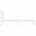 vidaXL Cadre de lit métal sans matelas et tête de lit blanc 183x213 cm