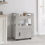 vidaXL Chariot de cuisine Gris béton 60x45x80 cm Bois d'ingénierie