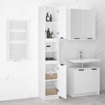 vidaXL Armoire de salle de bain blanc 32x34x188 5 cm bois d'ingénierie