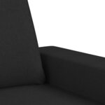 vidaXL Canapé à 2 places Noir 140 cm Tissu