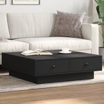 vidaXL Table basse Noir 90x90x28 cm Aggloméré