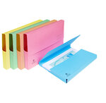 Paquet de 50 chemises à poche Nature Future carte jura 220g, assortis pastel EXACOMPTA