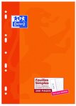 Etui Carton Feuillets mobiles 21x29,7cm 200p petits carreaux blancs 90g OXFORD