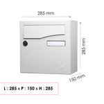 Boîte aux lettres  Préface compact Blanc brillant RAL 9016B