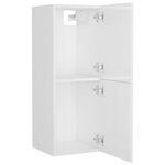 vidaXL Ensemble de meubles de salle de bain Blanc brillant Aggloméré