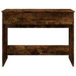 vidaXL Coiffeuse avec miroir chêne fumé 100x45x76 cm