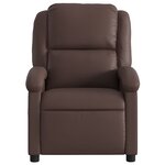 vidaXL Fauteuil de massage inclinable électrique marron similicuir