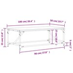 vidaXL Table basse Chêne sonoma 100x50x35 cm Bois d'ingénierie