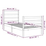 vidaXL Cadre de lit sans matelas bois massif