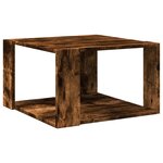 vidaXL Table basse chêne fumé 51 5x51 5x30 cm bois d'ingénierie