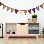 Meuble de rangement NABOSKY rose 1x3