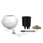 LECHUZA Jardinière suspendue BOLA Color 32 ALL-IN-ONE Blanc