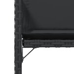 vidaXL Chaises de jardin lot de 4 avec coussins noir résine tressée