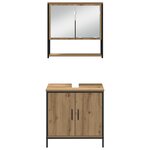 vidaXL Ensemble de meubles de salle de bain 3 pièces en chêne artisanal en bois d'ingénierie