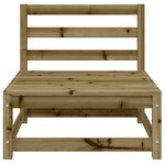 vidaXL Canapé de jardin sans accoudoirs repose-pieds bois pin imprégné