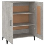 vidaXL Buffet Gris béton 69 5x34x90 cm Bois d'ingénierie