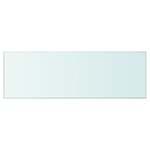 vidaXL Panneau pour étagère Verre transparent 90 x 30 cm