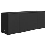 vidaXL Armoire de rangement jardin Noir 198x55 5x80 cm Résine tressée