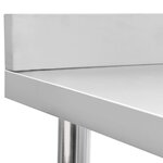 vidaXL Table de travail de cuisine avec dosseret 60x60x93 cm Inox