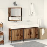 vidaXL Ensemble de mobilier de salle de bain 3 pièces en bois vieilli en bois reconstitué
