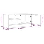 vidaXL Meuble TV Chêne marron 80x35x36 5 cm Bois d'ingénierie