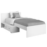 PARISOT Chambre enfant complète 2 pièces - Lit + bureau - Style essentiel - blanc