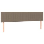 vidaXL Sommier à lattes de lit avec matelas LED Taupe 180x200 cm Tissu