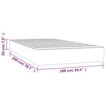 vidaXL Matelas de lit à ressorts ensachés Noir 100x200x20 cm Tissu