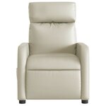 vidaXL Fauteuil inclinable électrique Crème Similicuir