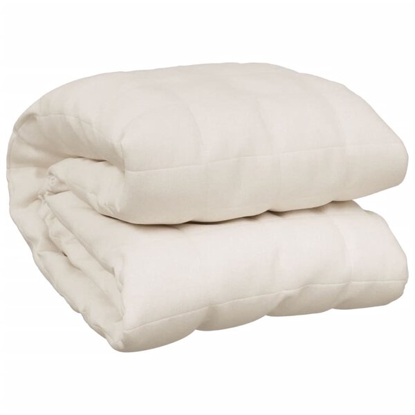 vidaXL Couverture lestée Crème clair 220x230 cm 15 kg Tissu