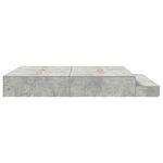 vidaXL Cadre de lit gris béton 180x200 cm