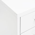 vidaXL Classeur mobile Blanc 28x41x109 cm Métal