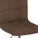 vidaXL Tabouret de bar pivotant Marron Tissu
