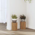 vidaXL Supports pour plantes 2 Pièces chêne artisanal bois d'ingénierie