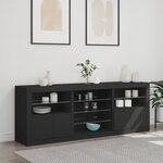 vidaXL Buffet avec lumières LED noir 181 5x37x67 cm