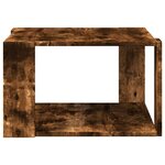 vidaXL Table basse chêne fumé 51 5x51 5x30 cm bois d'ingénierie