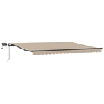 Store rétractable manuel vidaXL avec LED beige 400x300 cm