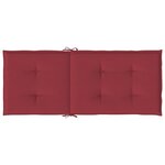 vidaXL Coussins de chaise de jardin à dossier haut lot de 6 bordeaux