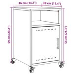 vidaXL Tables de chevet 2 Pièces jaune moutarde 36x39x59 cm acier
