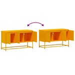 vidaXL Meuble TV jaune moutarde 100 5x39x60 5 cm acier